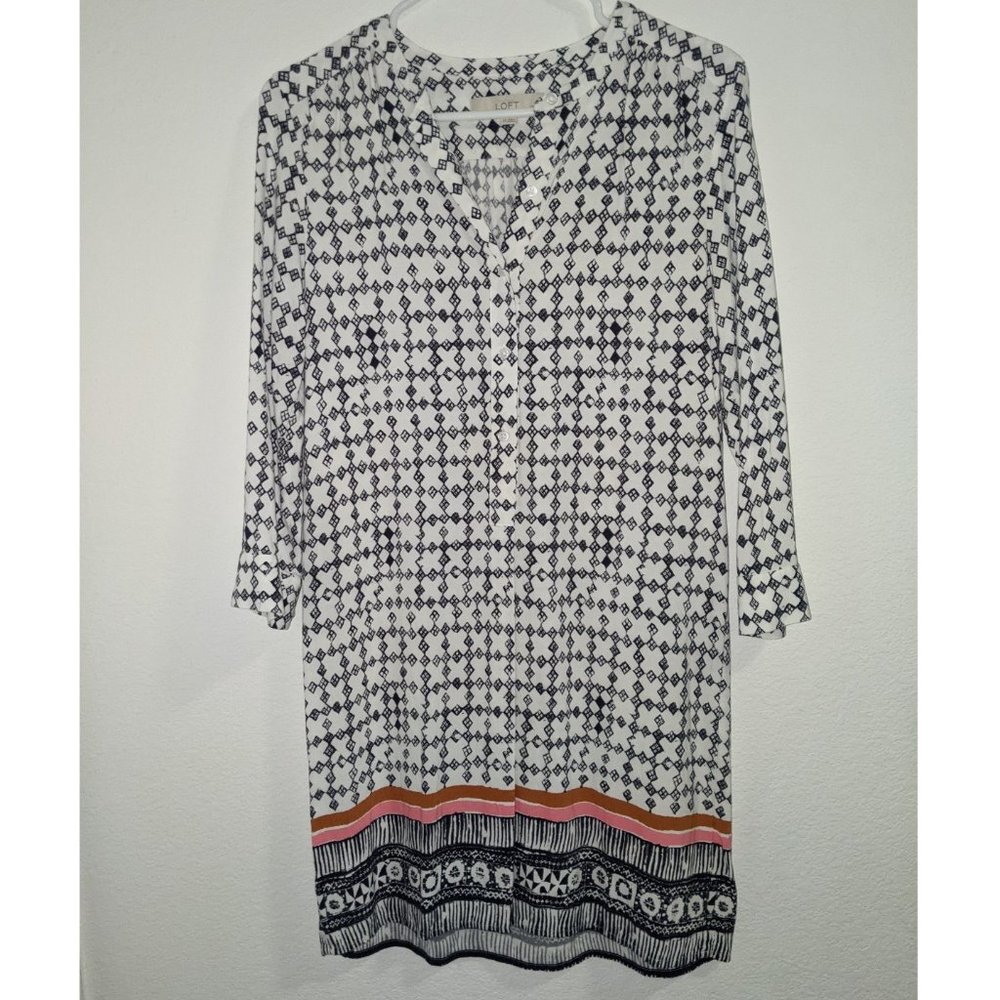 LOFT Long Sleeve Shift Dress Sz SP EUC